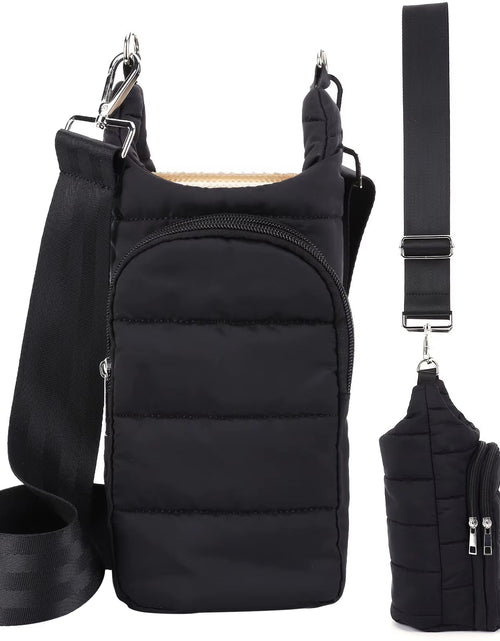 Load image into Gallery viewer, HydroCarry Puffer Tote – Adjustable Strap Water Bottle Carrier for Outdoor Travel &amp; Daily Adventures
